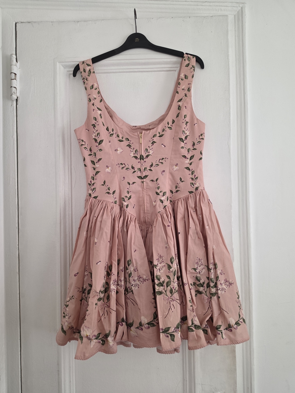Agua Bendita Pink Green Floral Dess Unworn with tags